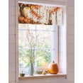 thumbnail image 4 of Valances for Windows, Fox Pumpkin Fall Forest Maple Leaf Pine Cones Linen Retro Rod Pocket Short Window Valance Curtains Holiday Window Treatment for Kitchen Living Room Bathroom, 42"x18", 4 of 6