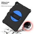 thumbnail image 5 of iPad 10.2 inch Case 2020/2019, iPad 8th / 7th Generation Case, 10.5" iPad Pro / iPad Air 3 Case, Dteck Heavy Duty Shockproof Case + Pencil Holder Rotating Kickstand Hand/Shoulder Strap, Black+Blue, 5 of 6