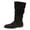 Black, variant on Women's Slouchy Knee High Boots Pull on with Side Zipper Fall Winter Western Cowgirl Booties Soft Leather Tall Dress Booties Pink Size 8