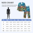 thumbnail image 3 of Wukai Sea World Men's Long-Sleeve Pajama Set - Comfortable Sleepwear with Button-Down Shirt and Pants-Medium, 3 of 6