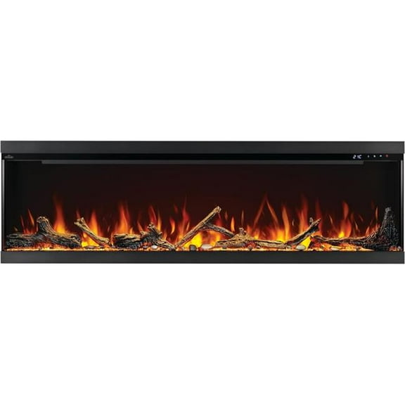 Napoleon Hearth NEFL74AB 74 in. Astound Flex Mount in Electric Fireplace, Black