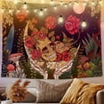 thumbnail image 2 of Flor Calavera Colgante de pared Luna Jardín Tapiz estético Seta Planta Tapiz 150 * 150 cm JAMW Sencillez, 2 of 4