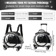 thumbnail image 7 of Clear Pet Carrier Trolley Case with Ventilation, Portable Cat & Dog Travel Backpack with Silent Wheels, Retractable Handle & Shoulder Strap, 7 of 7
