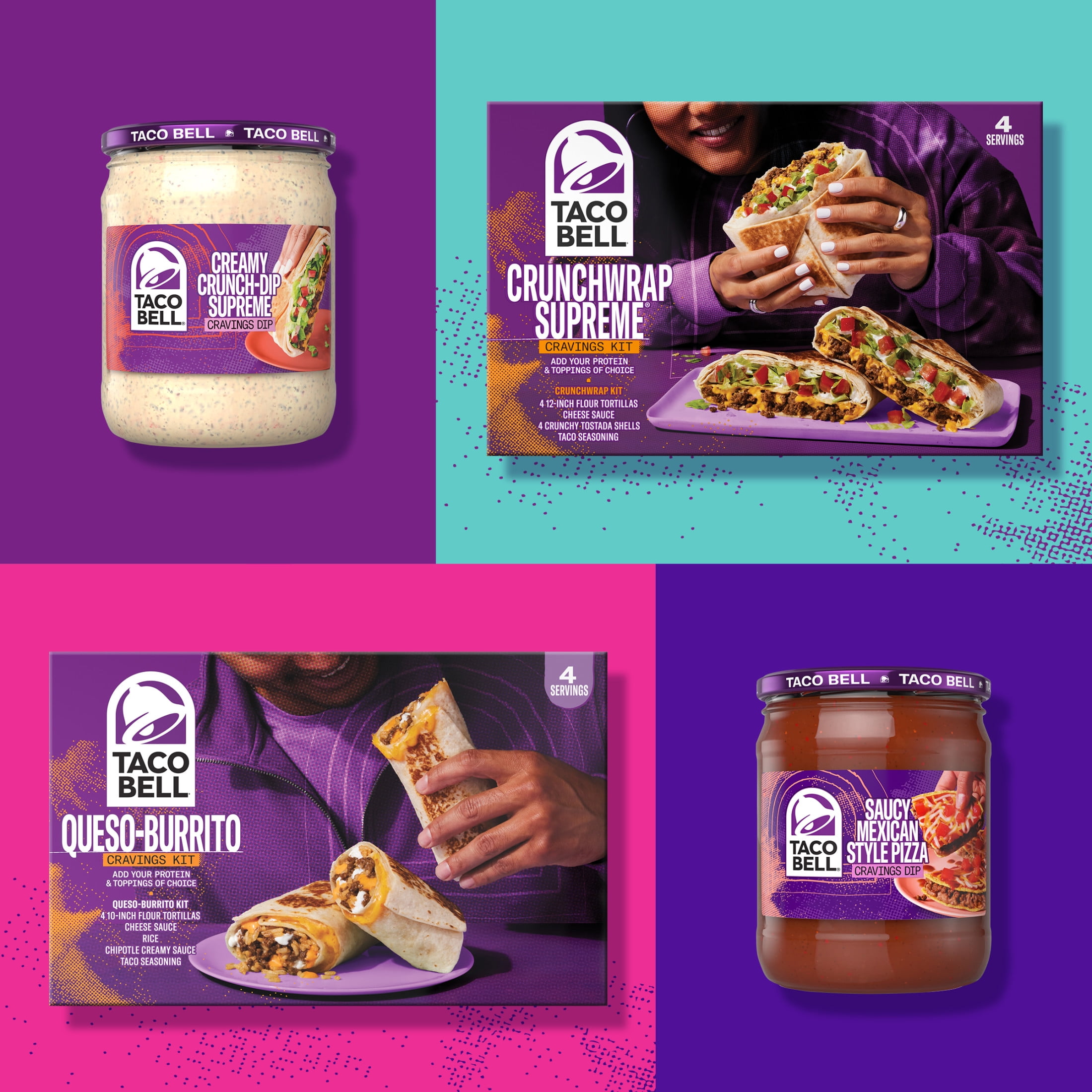 Taco Bell Saucy Mexican Style Pizza Cravings Dip, 15.7 oz Jar, Shelf-Stable