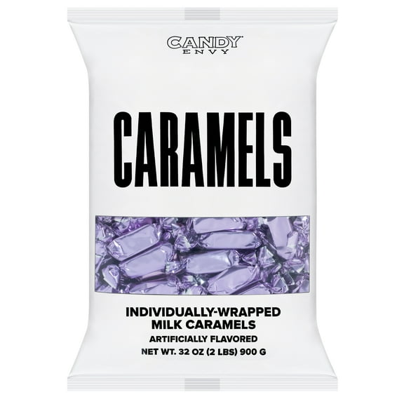 Candy Envy Lilac Individually Wrapped Caramels - 2 Pound Bag