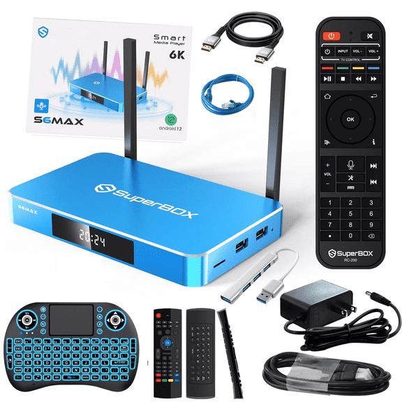 Superbox S6 Max 2025 Release Android 12 Smart Super Box S6max 6k Ultra HD with Voice Control & Detailed Install Instructions