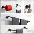 thumbnail image 2 of WOWOW 6-Piece Wall Mounted Bathroom Hardware Set in Black, 2 of 11