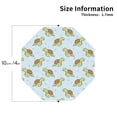 thumbnail image 2 of Lsque Cartoon Sea Turtle Pattern 4" Drink Coasters Set of 4, PVC Leather Absorbent Coasters, Table Coaster Set Decorative Coffee Cup Coasters Housewarming Gift -Octagon, 2 of 6