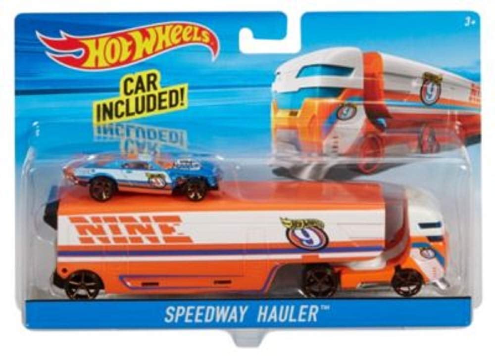 Hot Wheels Super Haulin' Rigs Truck & Trailer with Extra Car