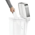 thumbnail image 4 of simplehuman 12 gal Plastic Rectangular Kitchen Trash Can with Liner Pocket, White, 4 of 5