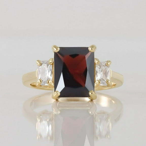 Garnet ring, cushion cut engagement ring, sterling silver, January birthstone, natural garnet