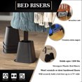 thumbnail image 3 of Grand Innovation -6" Bed Risers 4-Piece Set- Heavy-Duty Furniture Lifters- Black, 3 of 4