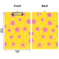 thumbnail image 5 of FORMRS Acrylic Clipboard with Low Profile Clip Standard A4 Letter Size, 12.5" x 9", Big Pink Stars Pattern, 5 of 8