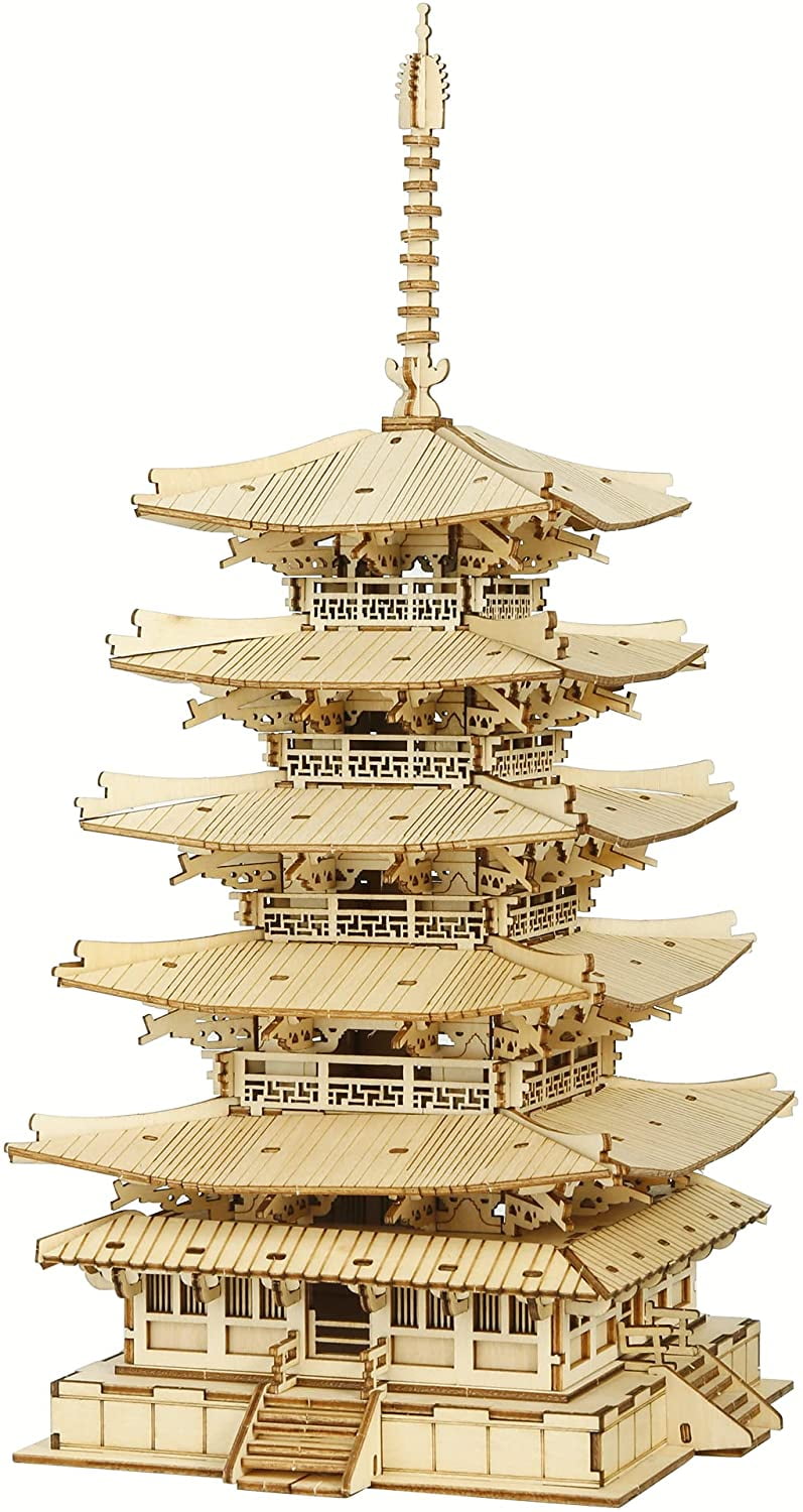3D Wooden Puzzle by Hands Craft Robotime Leaning Tower of Pisa 