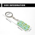 thumbnail image 4 of Goofa Cartoon Avocado Printed Rectangular Metal Keychain Bag Charm Floral Charm for Purse Keys Metal Keyring Gift for Women Accessories, 4 of 7
