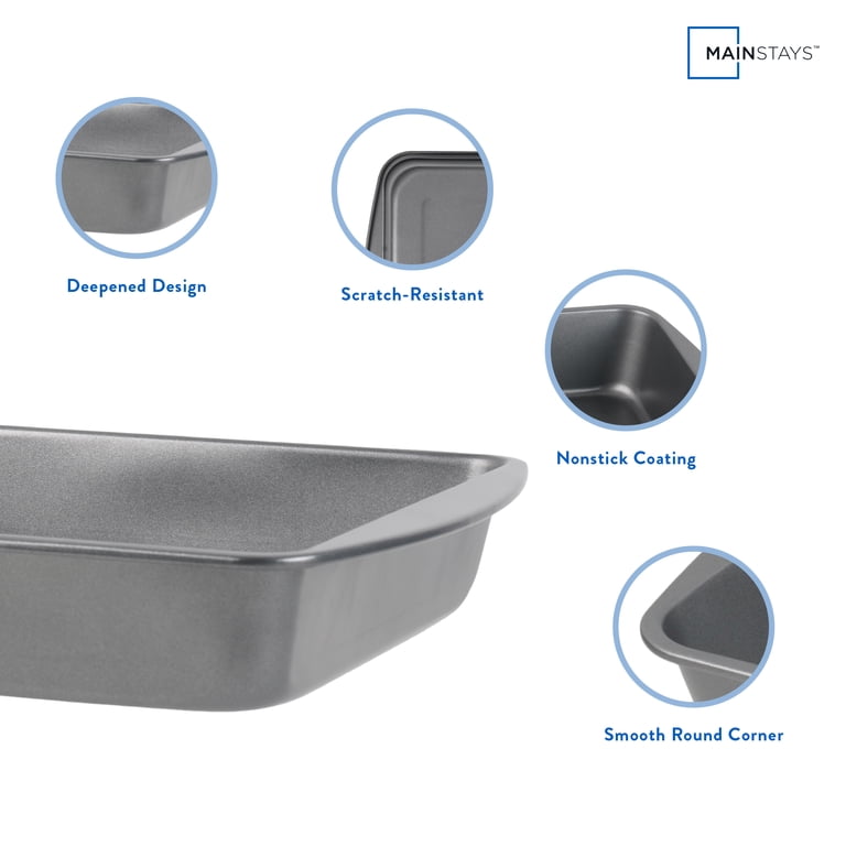 Mainstays 17x13" Gray Nonstick Jumbo Roasting Pan photo 4