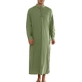 thumbnail image 1 of Camisas de noche INSPIRE CHIC para hombres con mangas largas y cuello de botón, 1 of 1