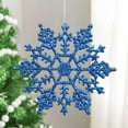 thumbnail image 2 of 12 Pack Snowflake Ornaments, Christmas Tree Decorations, Plastic Glitter Hanging Snow Flakes for Indoor Winter Christmas Tree Wonderland Decor, 2 of 9