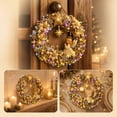 thumbnail image 2 of Handmade Christmas Pearl Light Wreath with LED String Lights DIY Holiday Garland Decoration for Home Tree Party Xmas Decor Gift, 2 of 6