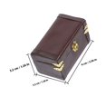 thumbnail image 2 of HINTRMENT 2 Pcs Petite Valise PU Marron Foncé Décoration Mini Valise Jeu Intérieur, 2 of 6