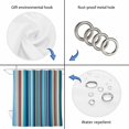 thumbnail image 7 of 60x72 Inch Shower Curtains for Bathroom, Mexican Style Fabric Bath Curtain Decor, Colorful Mexico Stripes Light Blue Waterproof Restroom Curtains Shower Set Accessories with 12 Hooks 60 Inch, 7 of 7