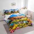 thumbnail image 3 of Homewish Wild Zoo Animal 7-Piece Bedding Comforter Set,Safari Lions Elephant King Bedding Sets,Colorful Flower Floral Bed Sheets For Boys Kids,Microfiber Bedroom Decor Reversible, 3 of 8