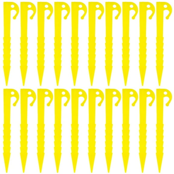 20Pcs Plastics Tent Stakes Heavy Duty Tent Pegs 5.7inch Tent Pegs Spike