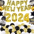 thumbnail image 2 of CSChome New Year Party Decorations New Year Balloons Set 32 Inch 2024 Golden Starburst Number Party Decorations, 2 of 6