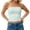 Mint Green, variant on Avtoify Women's Solid Color Style Double-Layer Striped Tube Top