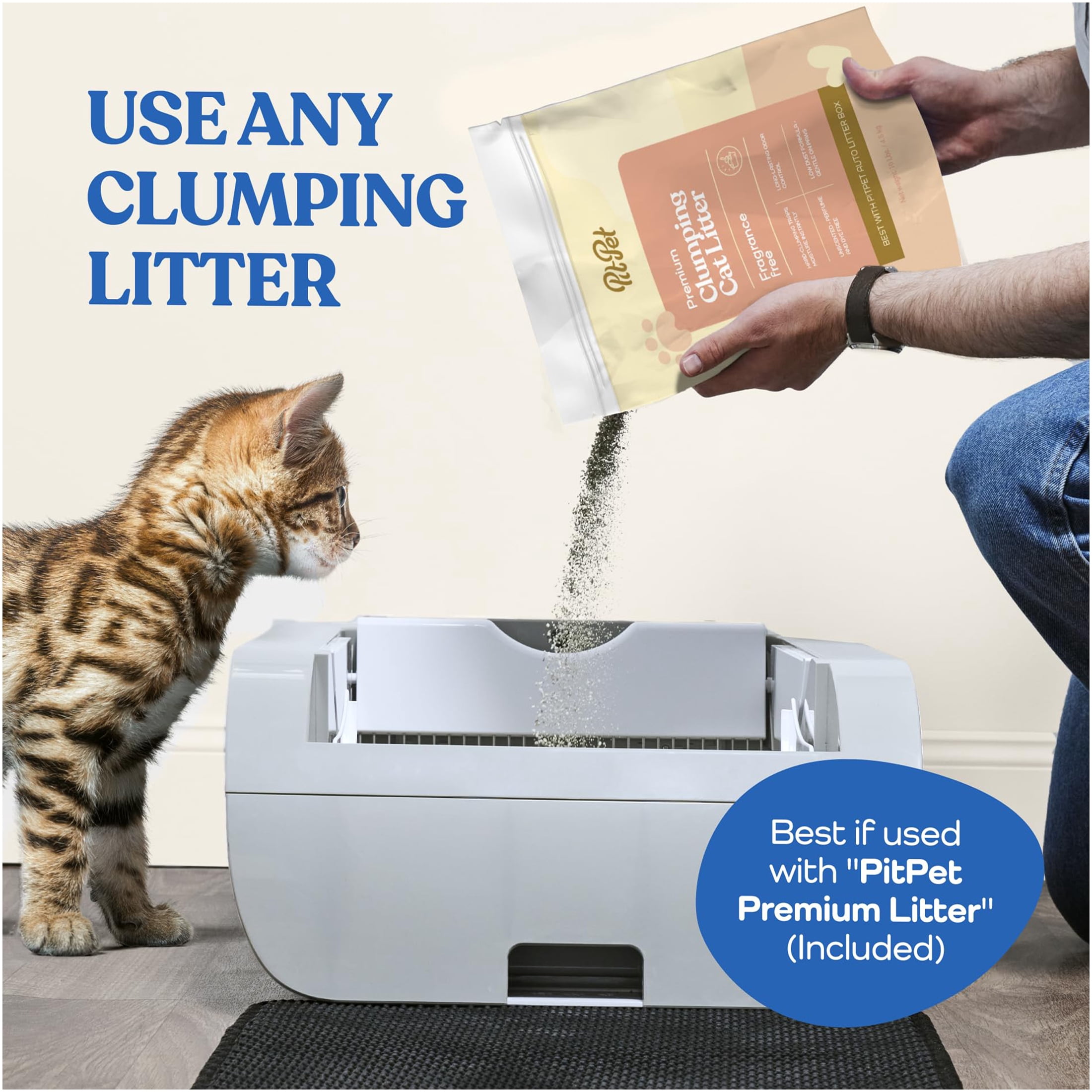JERFIT WiFi Smart Cat Litter Box, Automatic Self-Cleaning with Wide Opening, APP Control for Cats