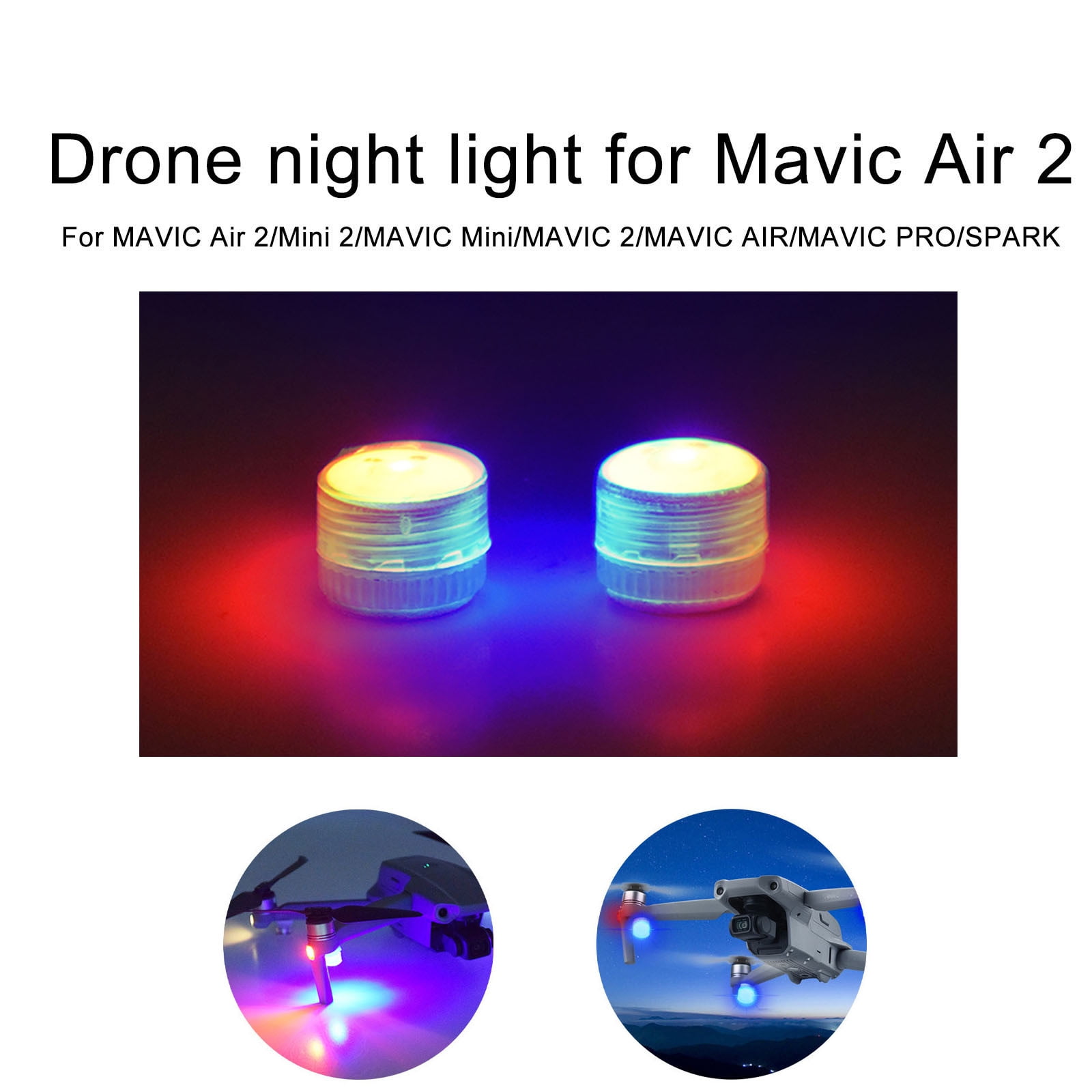 For DJI Mavic Air 2 Drone Flash LED Light Night Fight Signal Lamp Accessories Kits 