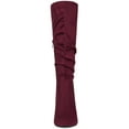 thumbnail image 6 of BLISSFUL STEP Valentine's Women's Boots Pointed Toe Block Heel Knee High Boots Burgundy 9.5, 6 of 7