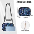 thumbnail image 3 of Crossbody Handbag Phone Purse Mobile Phone Bag Crossbody Phone Bag Comfortable and Durable Cartoon Blue Leaves, 3 of 7