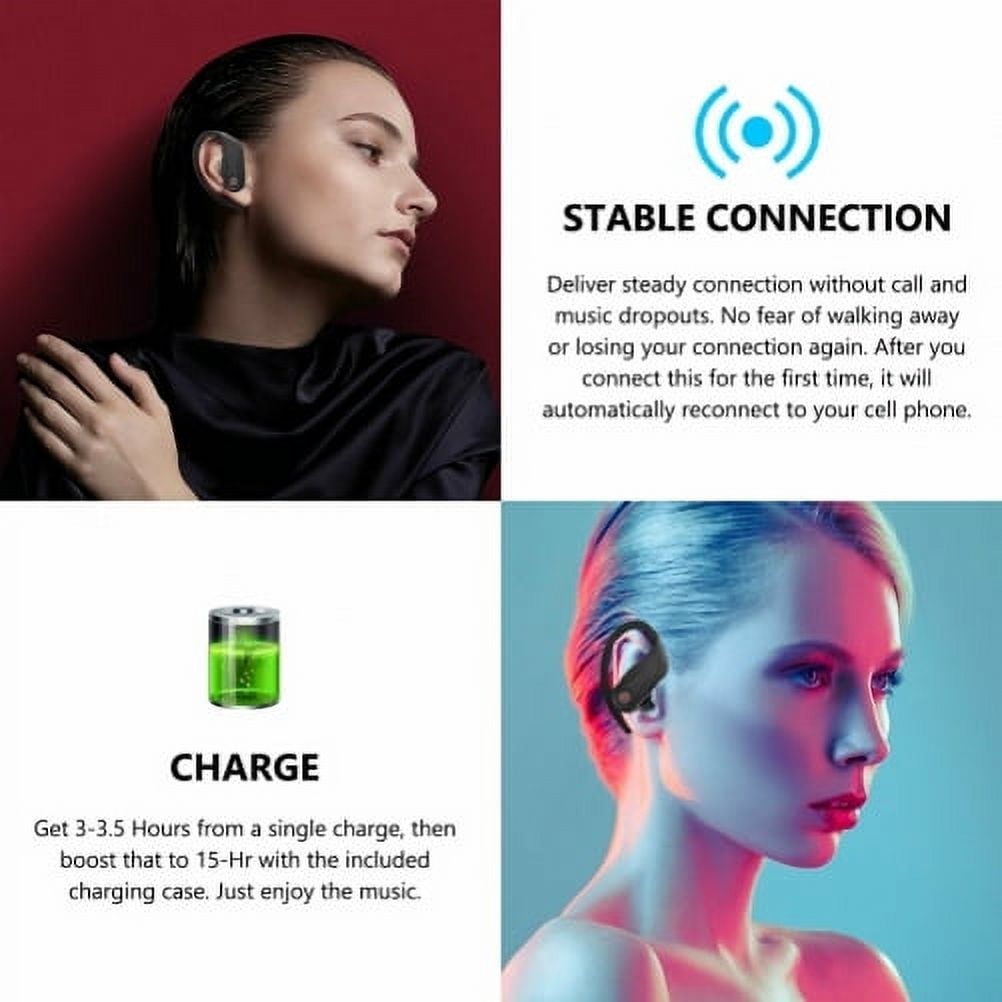 Wireless TWS Headphones for Google Pixel 7/Pro/6a/6/Pro Phones - Earbuds Earphones Ear hook True Stereo Headset Hands-free Mic  Compatible With Pixel 7/Pro/6a/6/Pro Models