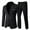 Black, variant on Men's 2 Piece Suits Slim Fit 2 Button Dress Suit Jacket Blazer & Pants Set XY05