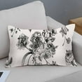 thumbnail image 5 of Roses Tulips，Throw Pillow Covers Vintage Floral with Victorian Bouquet of Flowers on Garden Delphinium Petunia Pillow Case 12x20 Inches, 5 of 6