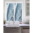 thumbnail image 2 of Marble Texture Window Privacy Film Abstract Light Blue White Gradient Art Decorative Glass Window Film UV Blocking Static Cling Non-Adhesive Sticker Covering for Home Door 17.7 x 39.3 inches, 2 of 8