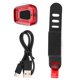 thumbnail image 1 of Luz trasera de bicicleta con carga USB, equipo de ciclismo nocturno LED, luces traseras de bicicleta, color negro, 1 of 10