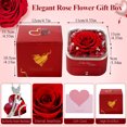 thumbnail image 4 of TJT Preserved Rose Flower with Heart Necklace in Box, Eternal Real Rose for Her Women Wife Grandma Anniversary Birthday Romantic Love Gifts, Red Square, 4 of 19