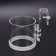 thumbnail image 3 of Anillo alimentador acrílico transparente para pecera, vaso de alimentación transparente flotante con gancho, 1 ud., 3 of 5