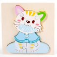 thumbnail image 1 of Kitten Tablero de rompecabezas de madera, juego de clasificación de colores, juguete educativo, regalo de cumpleaños para niños y niñas, 1 of 5
