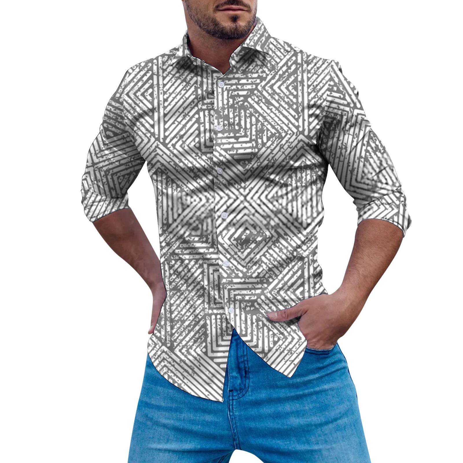 mens shirts with different patterned cuffs