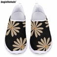 thumbnail image 1 of Doginthehole - Zapatos planos informales con diseño de moda para mujer, diseño artístico de girasol, estampado 3D, zapatos de enfermería, zapatos de malla transpirable, 1 of 5
