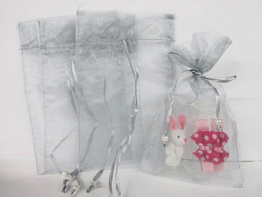 100 Pearl Bead Organza Gift Bags 4x6" Wedding Favors Pouch/Party/7 Colors PO-2 