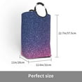 thumbnail image 3 of KLL Violet Glitter Laundry Hamper,Large Canvas Fabric Lightweight Storage Basket Toy Organizer Dirty Clothes Collapsible Waterproof, 3 of 6