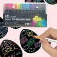 thumbnail image 3 of Big Spring Deal 24 Brush Marker Pens Coloring Markers for Adults Brush Tip & 0.4mm Fineliner Pens Coloring Markers No Bleeding, 3 of 5