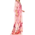 thumbnail image 4 of Sakkas Georgettina Flowy Rhinestone V Neck Long Caftan Dress / Cover Up - LM215-Multi - One Size, 4 of 5