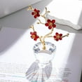 thumbnail image 3 of Ornalrist Red Crystal Plum Blossom with Golden Metal Flower Stem Crystal Decor Collectible Figurines, Christmas Birthday Gifts for Women Bedroom Living Room Home Decor, 3 of 5