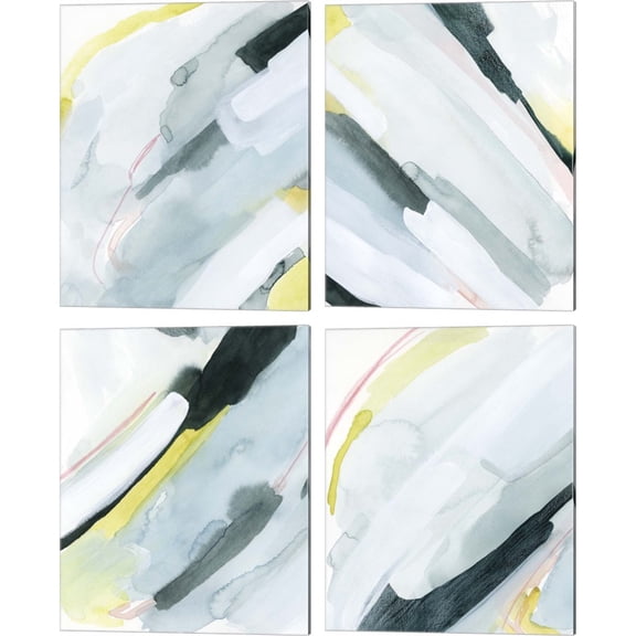 Great Art Now Pastel Sunrise by Grace Popp 4 Piece Canvas Art Set Each 12W x 15H
