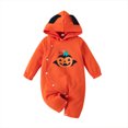 thumbnail image 1 of Mono de calabaza de Halloween para bebé SCZ traje de disfraz con capucha y manga larga 70, 1 of 9
